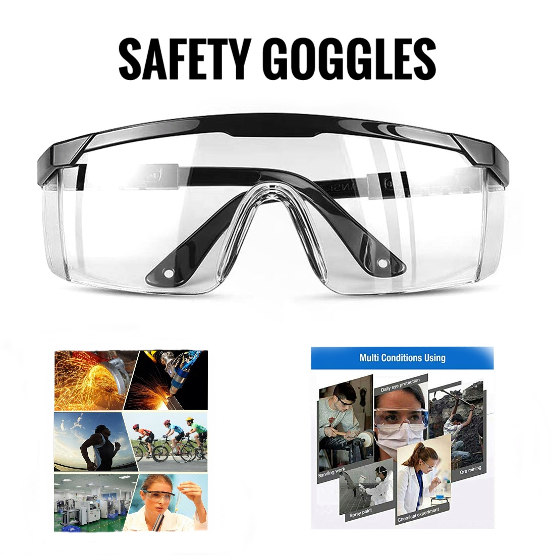 Anti Fog Protective Goggles Safety Glasses Perfect Eye Protection for