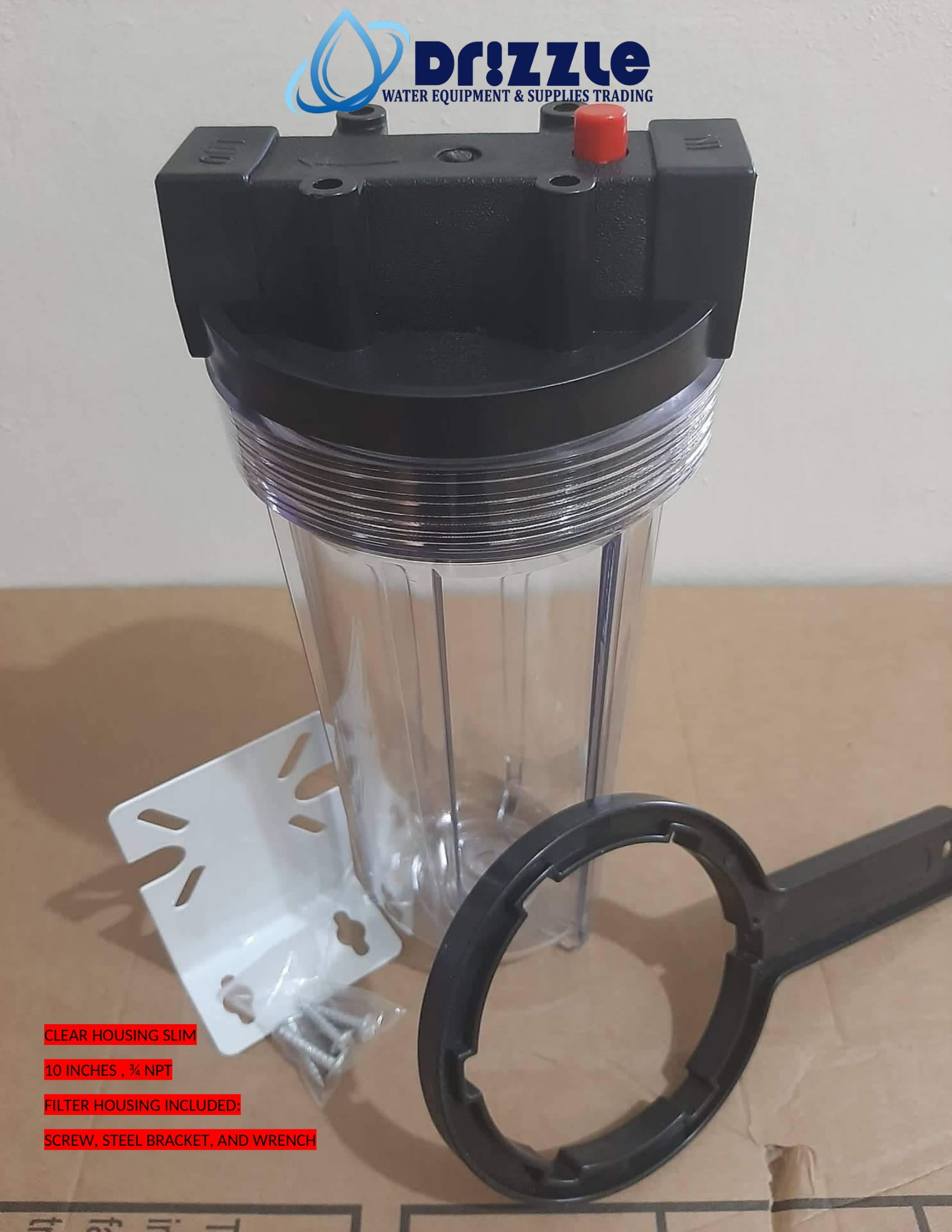 Water Filter Housing Clear 10 Inches , 3/4 NPT Lazada PH