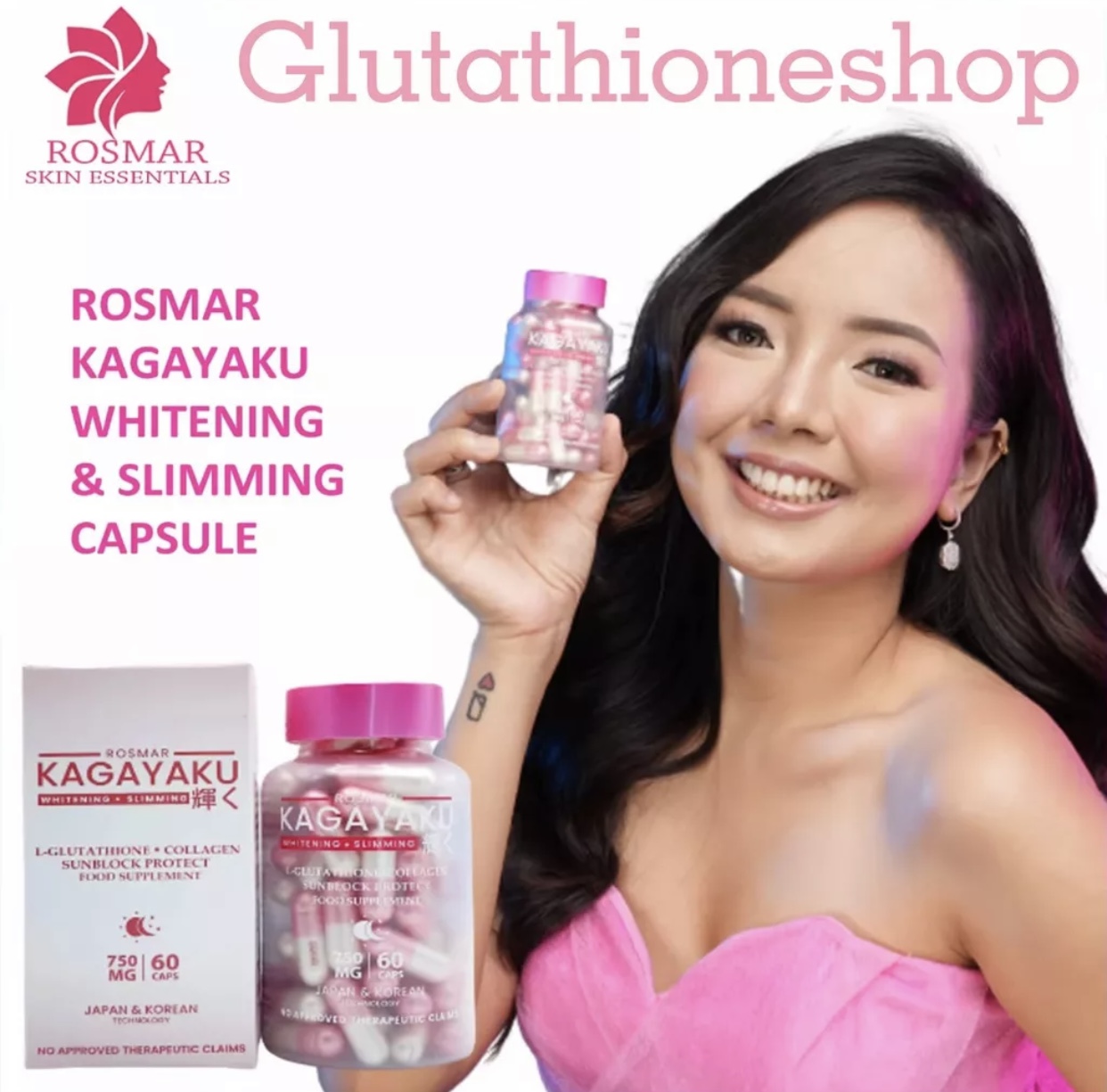 kagayaku glutathione review South Store Mnl [Original] Rosmar Kagayaku Glutathione 750mg Whitening &  Slimming Capsule 60 Caps