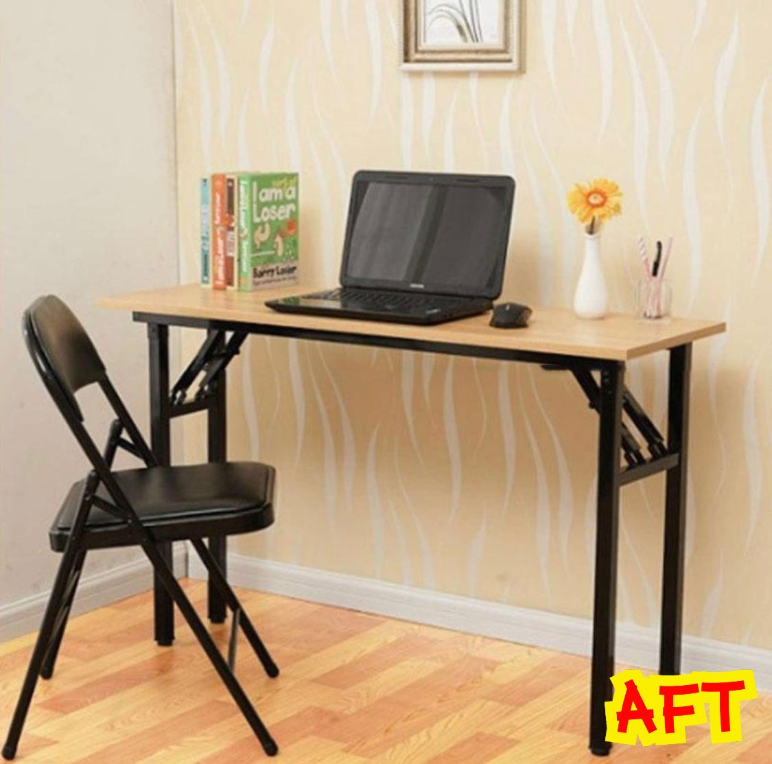 Aft 80x40 Folding Desk No Assembly Small Computer Desk Home Office Desk Foldable Table Study Writing Desk Workstation For Small Space Offices Lazada Ph