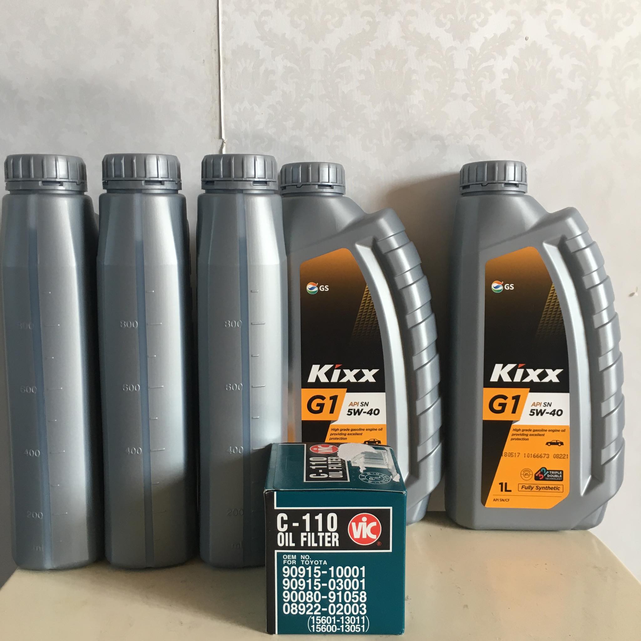 5 LITERS FULLY SYNTHETIC (5W30) OIL CHANGE PACKAGE + VIC C110 OIL