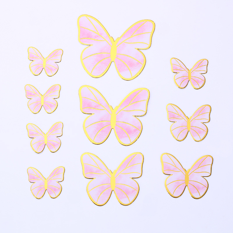 10 Pcs Dream Butterfly Cake Topper Decoration Butterfly Plug-in Scene ...