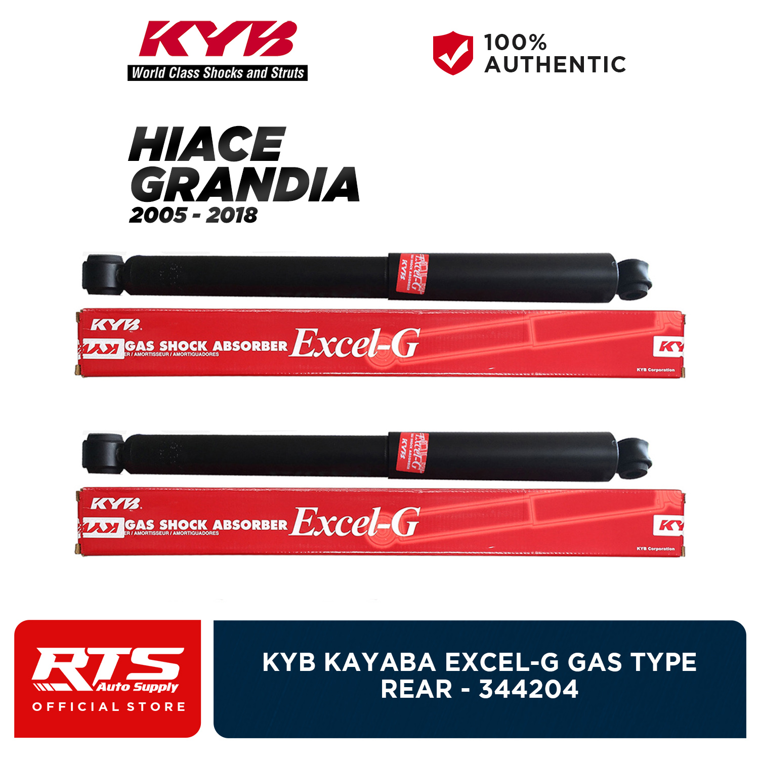 KYB Kayaba Rear Shock Absorber for Toyota Hiace Grandia 2005-2018 Excel ...