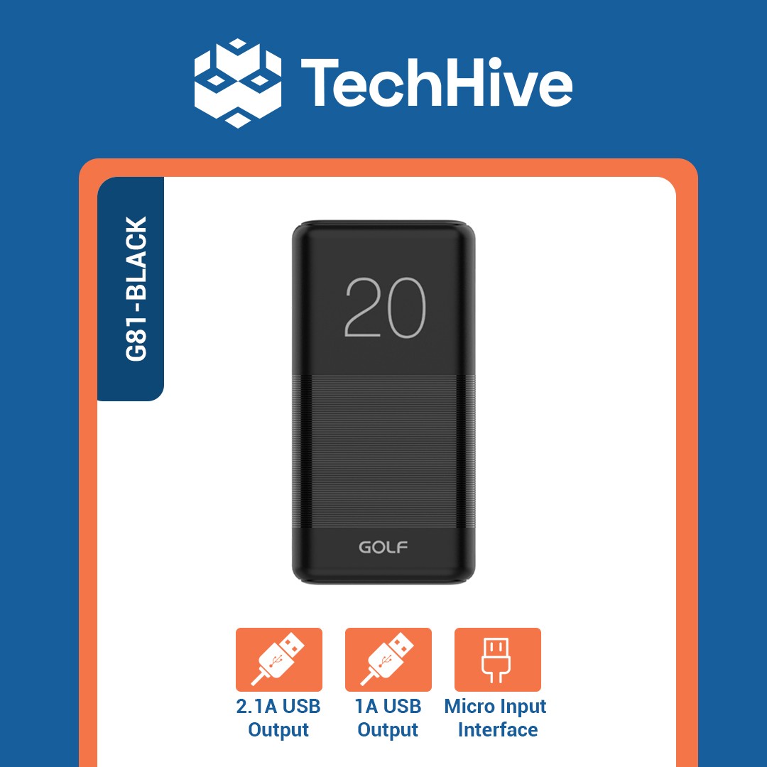 GOLF G81 20000mah Power Bank Fast Charging iPhone Android Lazada PH
