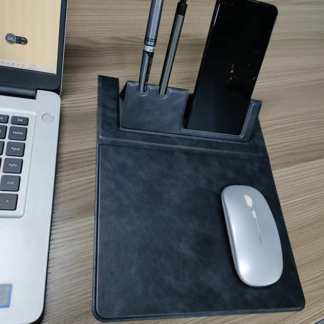 Mouse Pad, Pen Holder Multifunctional Mobile Phone Bracket Solid Color