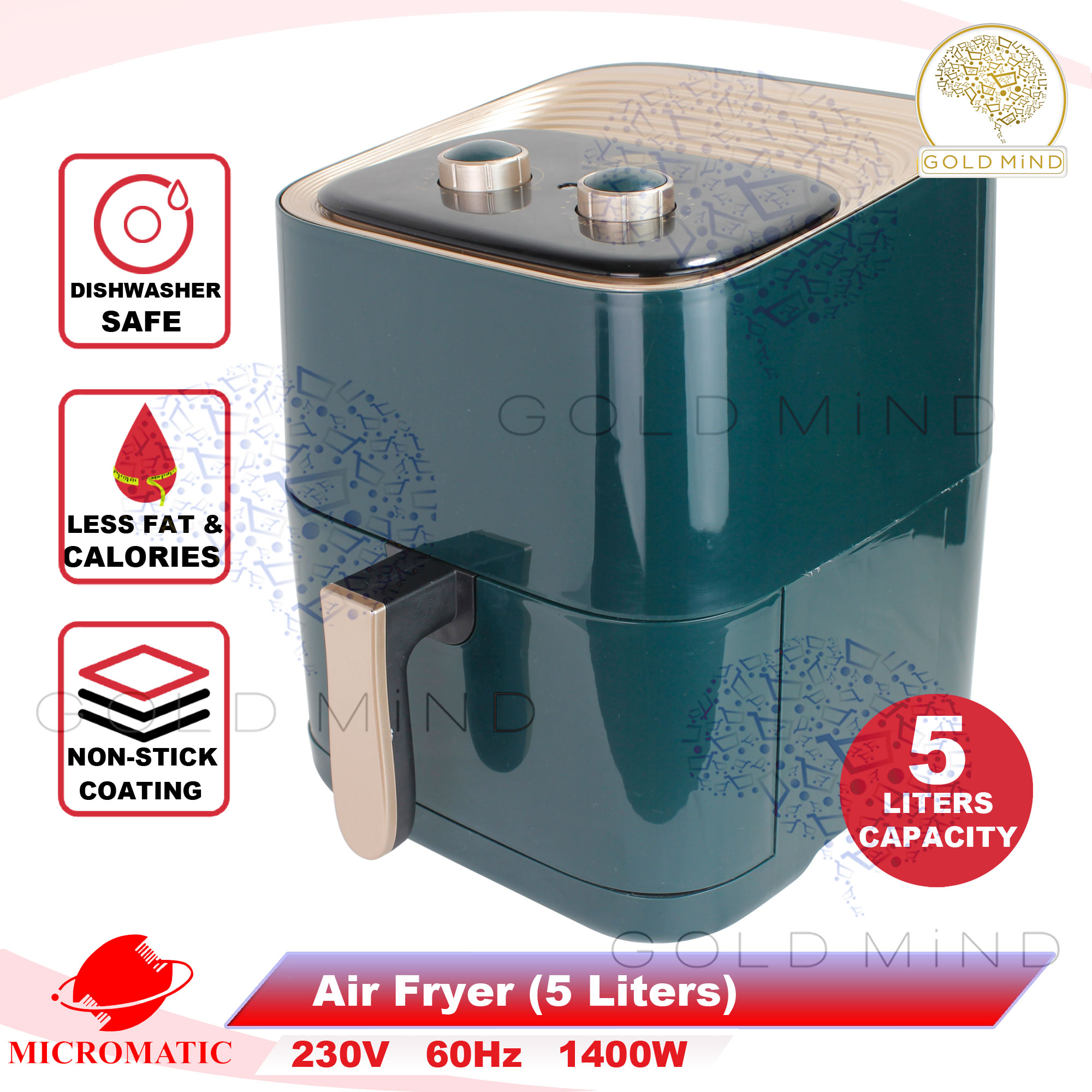Micromatic Air Fryer Dishwasher Safe 5 LITERS 1400W Lazada PH