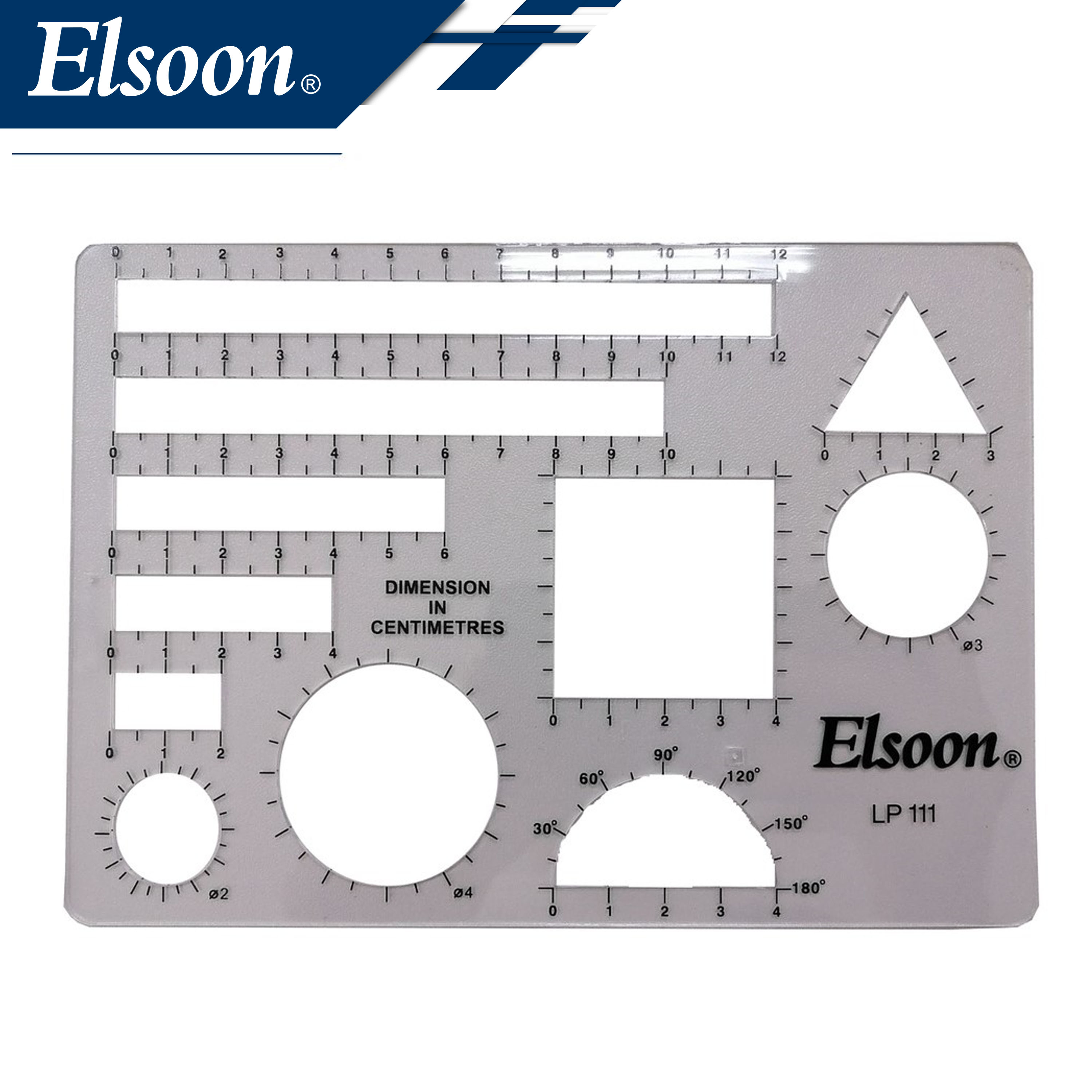 Elsoon LP111 Ruler Drawing Template for Singaporean Math Lazada PH