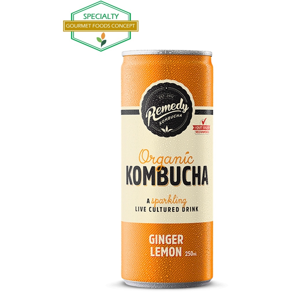 REMEDY KOMBUCHA GINGER LEMON 250ML x 4s Lazada PH