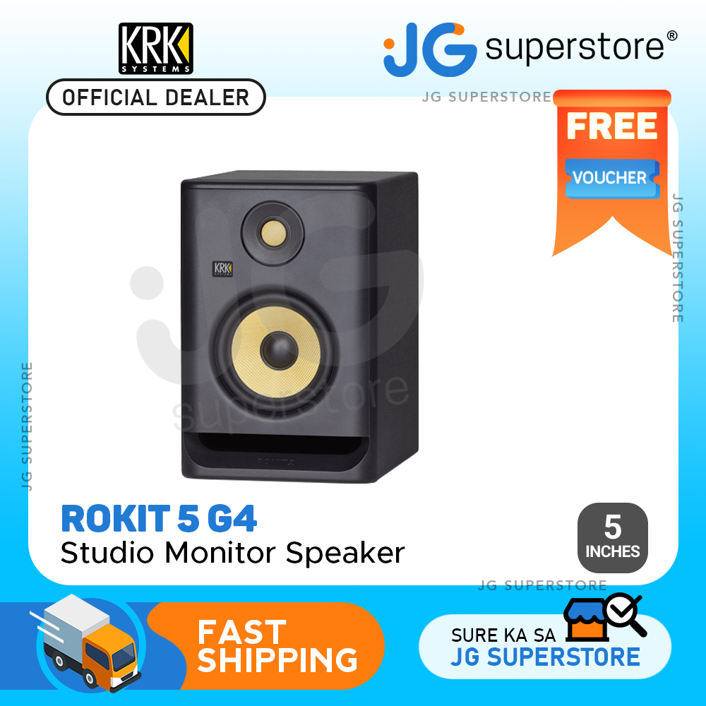 KRK ROKIT 5 G4 5" BiAmped Active Powered Studio Monitor Speaker JG