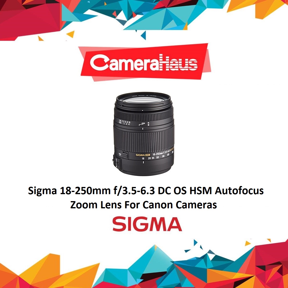 Camerahaus Sigma 18 250mm F 3 5 6 3 Dc Os Hsm Autofocus Zoom Lens For Canon Cameras Lazada Ph