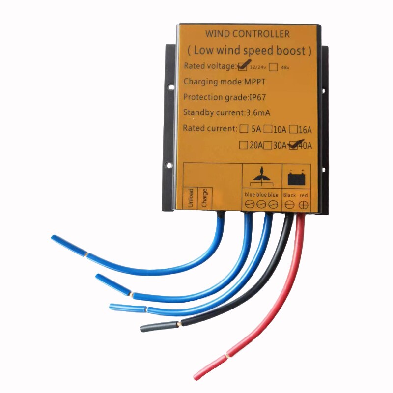 MPPT 100w 1000W Waterproof PWM Wind Turbine Charge Controller 10A 40A