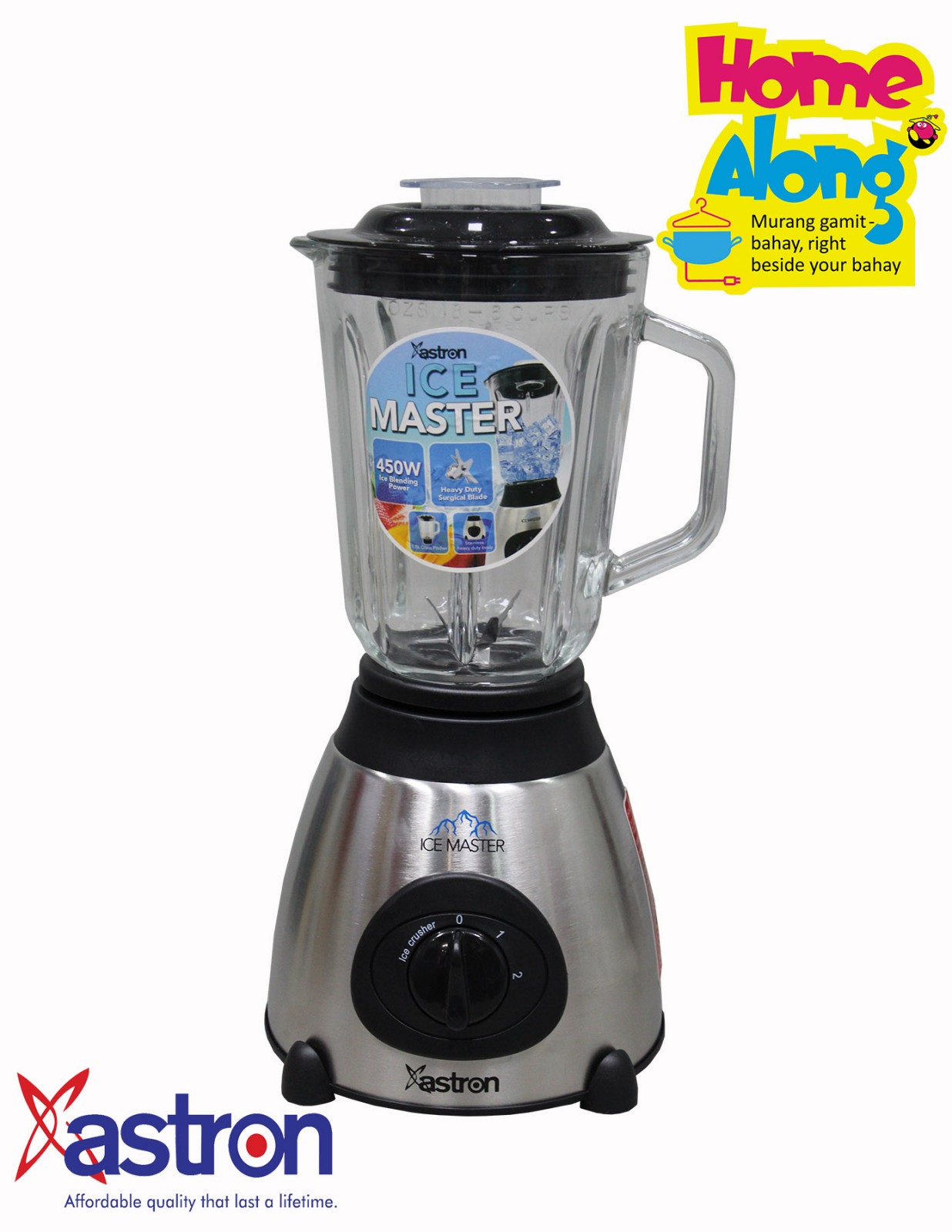 Astron Ice Master Blender and Ice Crusher with 1.5L Glass Jug (350W)