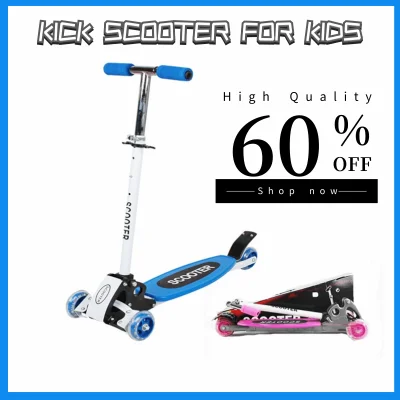 Boy and Girl Scooters 3-12 Years Old Kids 3 Wheel Kick Scooter Adjustable Height Balance Coordination Training Car Foldable Scooters for Kids