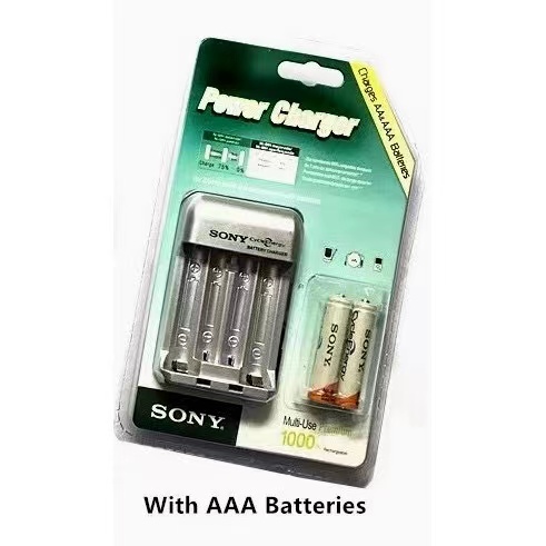 AA and AAA battery charger SONY Compact Charger With Rechargeable Battery（with  2pcs Batteries ） | Lazada PH