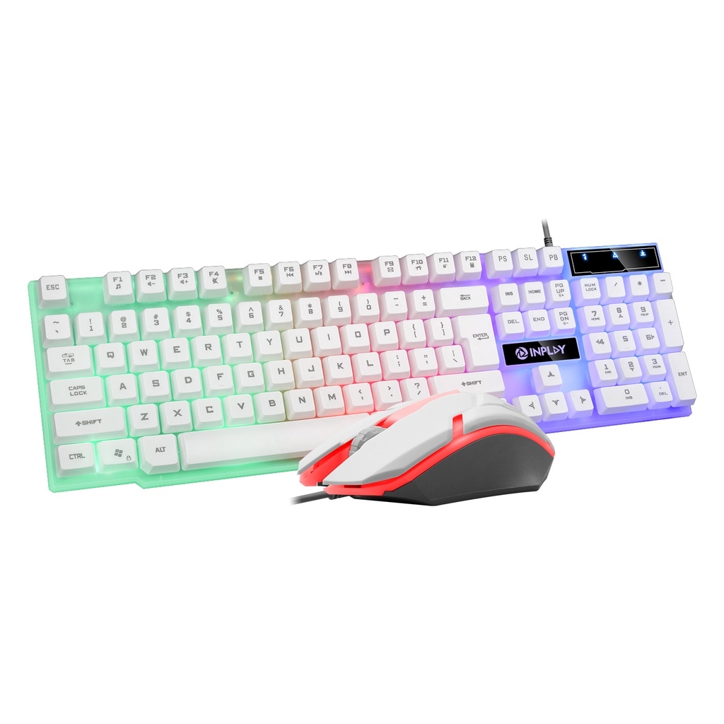 Original INPLAY STX360 Rainbow Backlit Gaming Keyboard and Mouse (USB