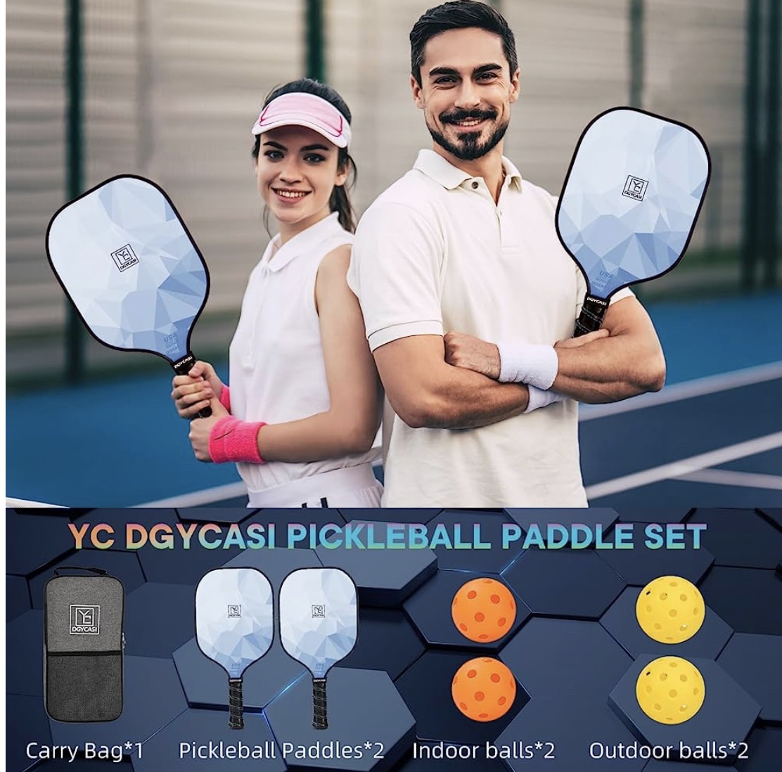 YC DGYCASI pickleball paddles set review