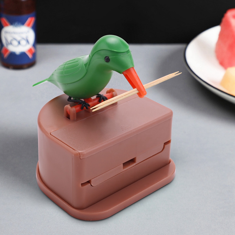 Toothpick Dispenser Bird Automatic Bird Toothpick Box Toothpick Holder