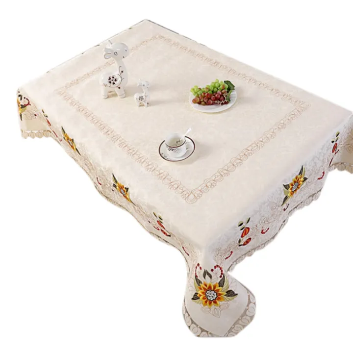 Garden Cloth Tablecloth Printed Sun Flower Pattern For Outdoor And Indoor Use Holiday Long Dining Table Lazada Indonesia