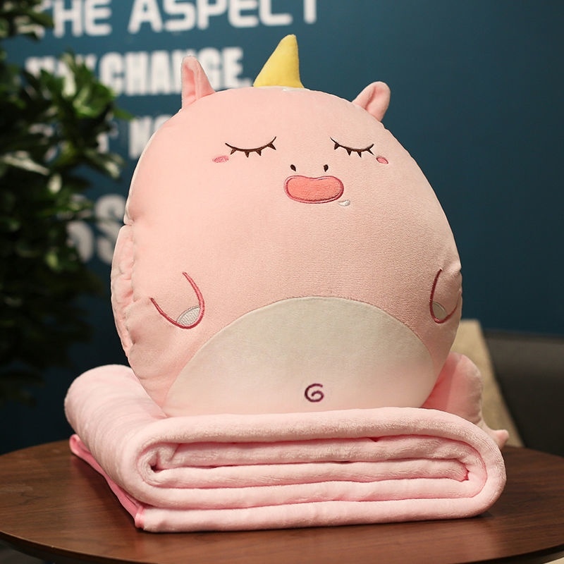 Pillow Blanket Cartoon Stuffed Toy 2 in 1 pillow blanket toy fleece blanket  toy plushie toy blanket