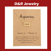 D&R Jewelry Zodiac Astrology Necklace - Korean Style Women's Gift