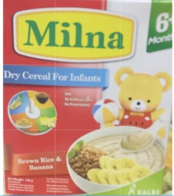 Milna Dry Cereal For Infants 6+ Months {Brown Rice & Banana 120g)