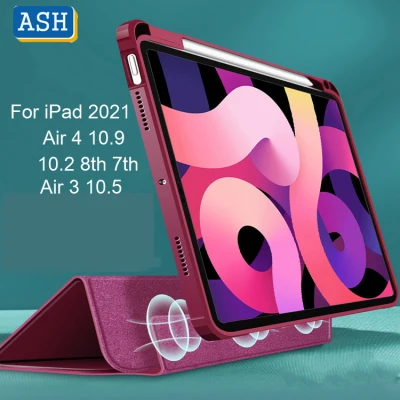 ASH For iPad Pro 2021 Pro 11 3rd 10.2 8th 7th Magnetic Split Protective Cover Smart Detachable iPad Air 4 3 2 1 10.5" 9.7 Flip Stand Clear Acrylic Back Cover