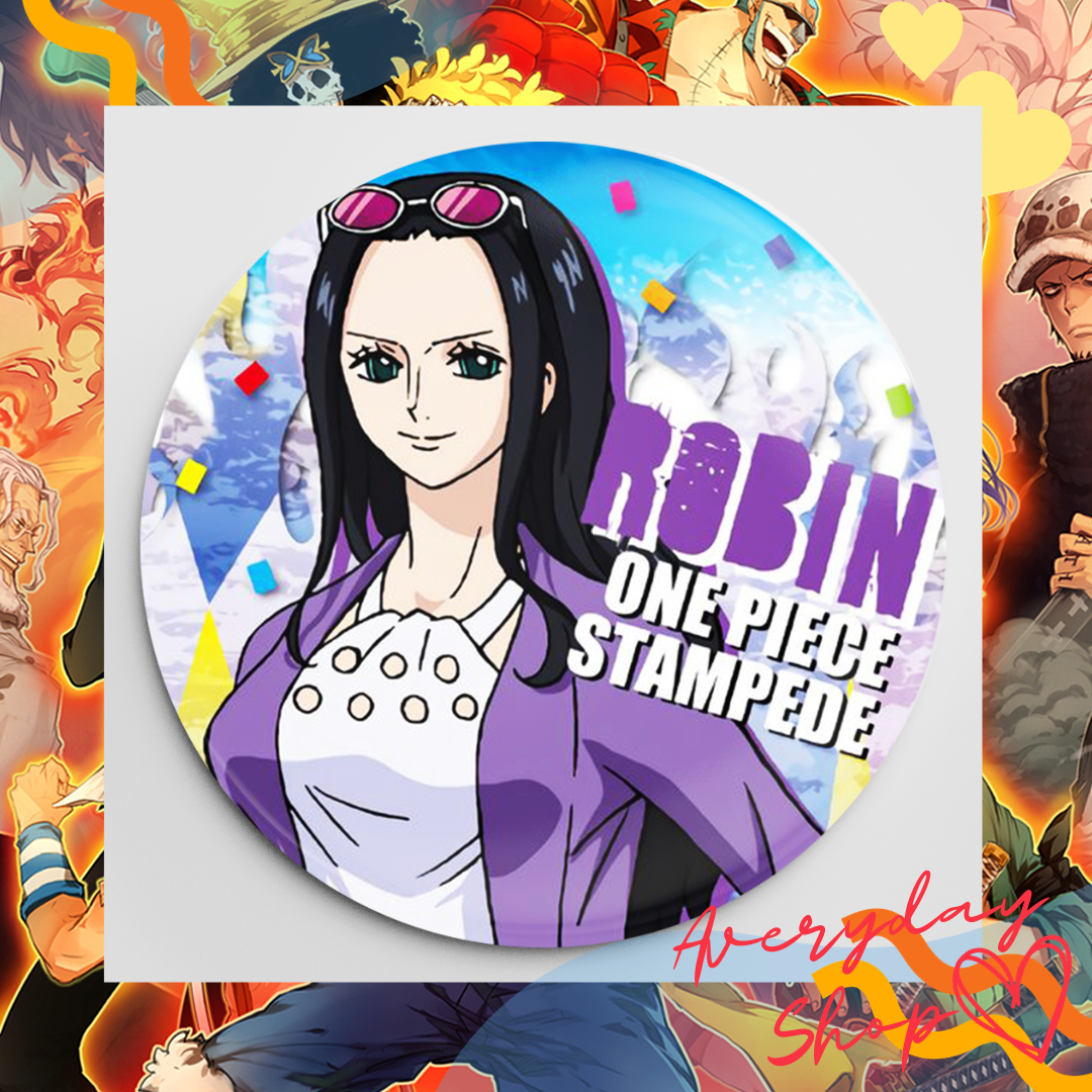 One Piece Button Pin Inch #2 Glossy or Matte or Glitter or Rainbow  Holo or Broken Glass Finish