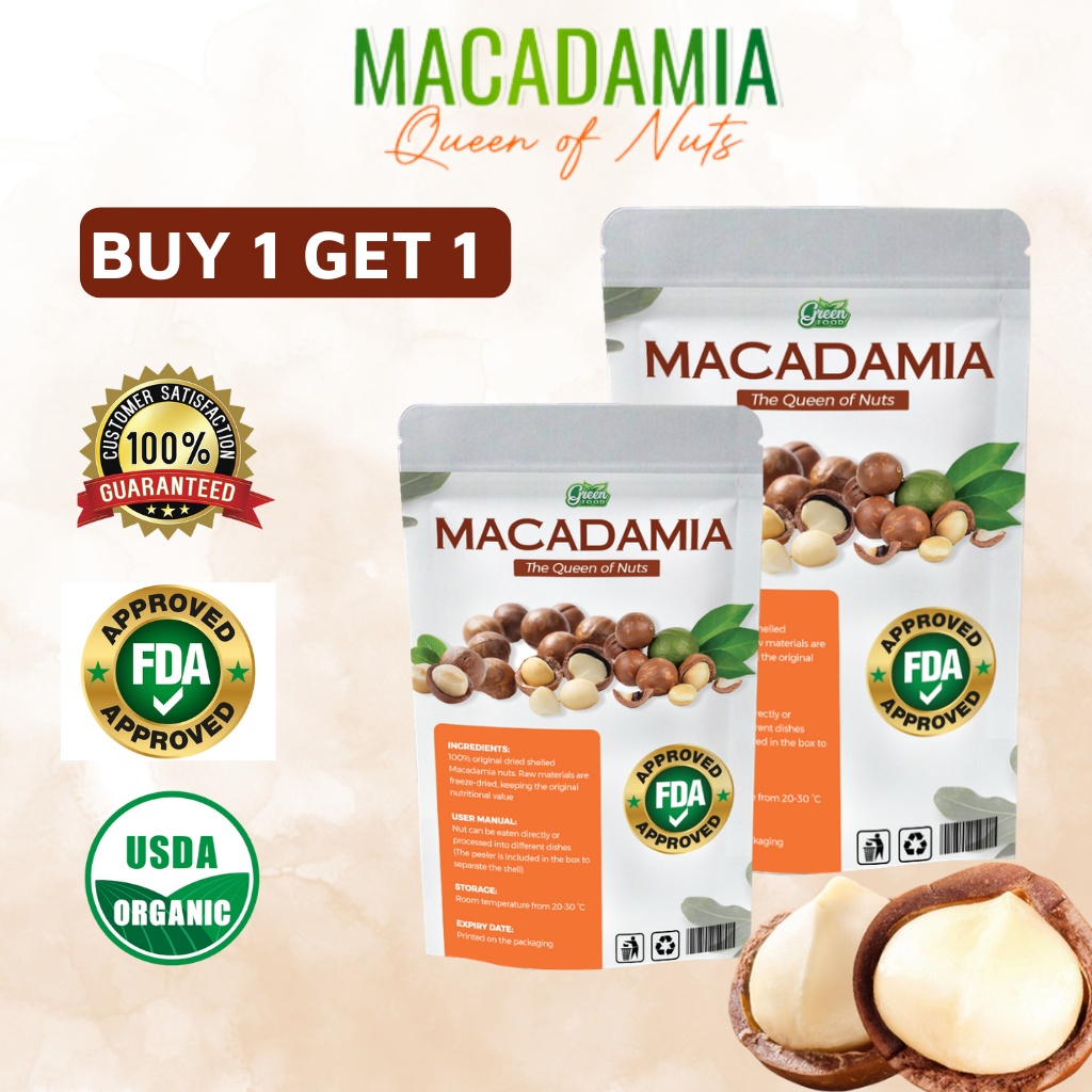 Macadamia Nuts Greenfood Rich Granola Healthy Food Nutrition Glunten