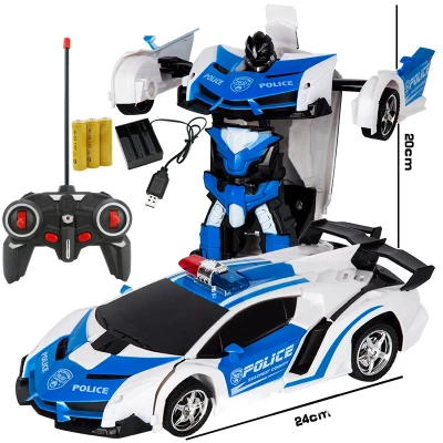 1:18 Remote Control Car Robot Toy Car One-click Transformation Robot Electronic Simulation Car Model Children's Toy Car Gift