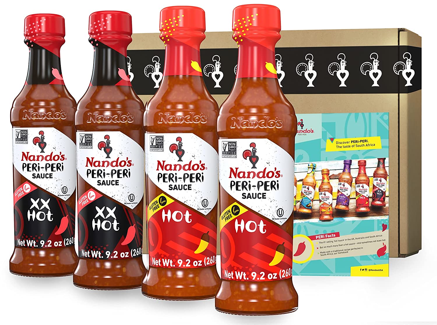 Nando's PERi PERi Spicy Hot Sauce Variety Pack Extra Extra and Hot