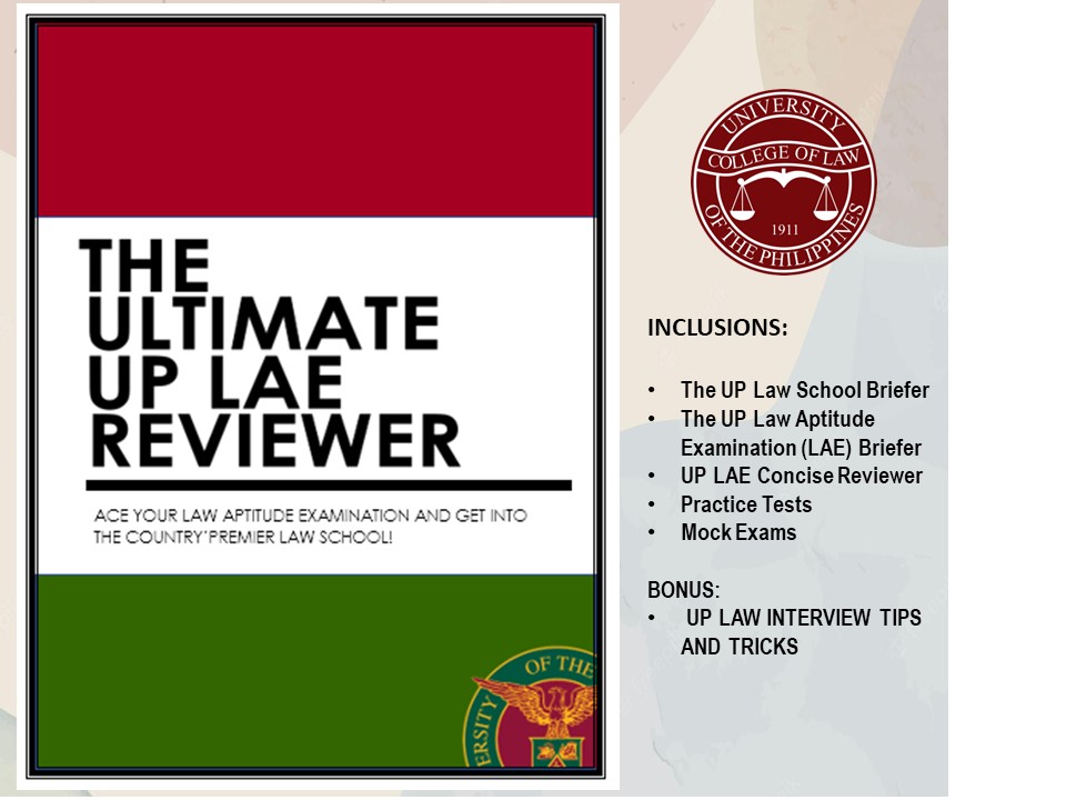 THE ULTIMATE UP LAW APTITUDE EXAMINATION (LAE) REVIEWER 2023 EDITION ...