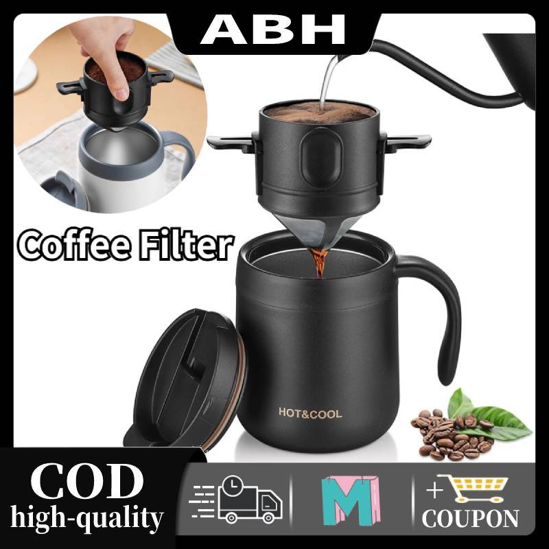 ABH Portable Coffee Filter Foldable Drip Coffee Tea Holder Funnel