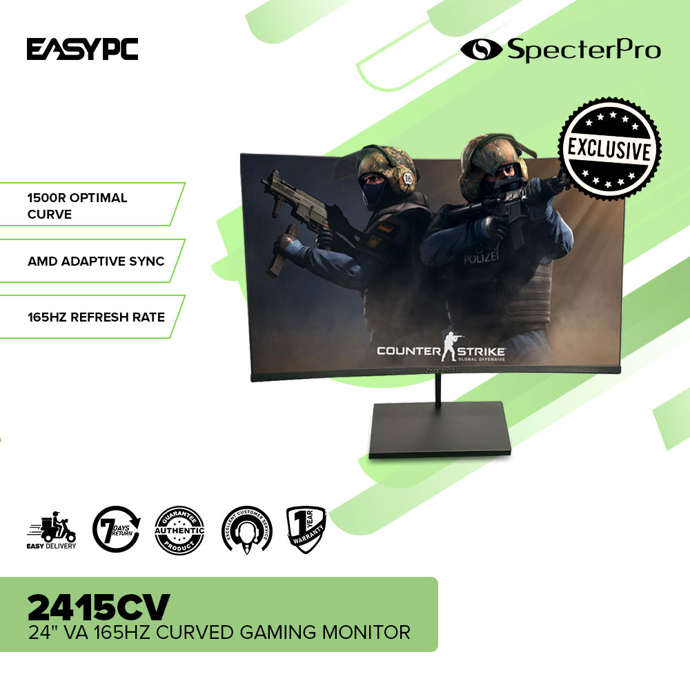 EasyPC SPECTERPRO 2415CV 24 Inch VA 165Hz Curved Gaming Monitor For