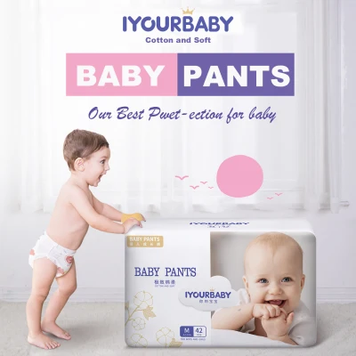 Iyourbaby Baby Diapers Dry Pants Disposable Diapers for baby on sale M42/L38/XL36/XXL32/XXXL30