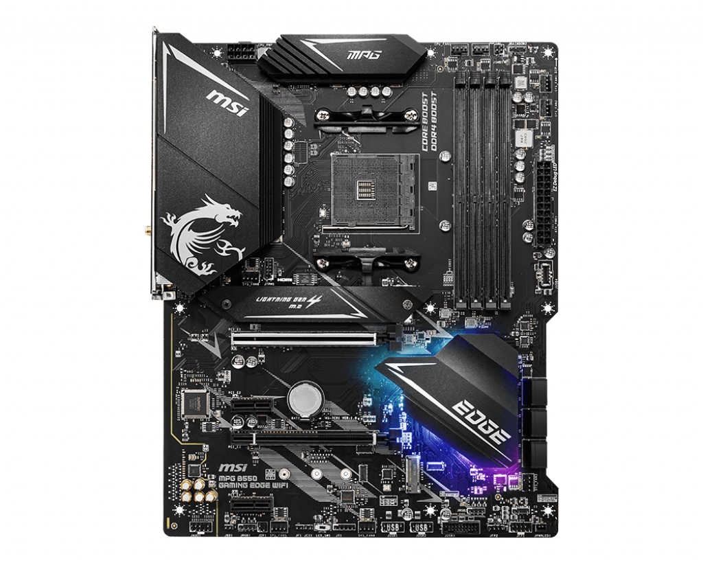 MSI MPG B550 Gaming Edge Wifi Motherboard Supports DDR4 Memory, up