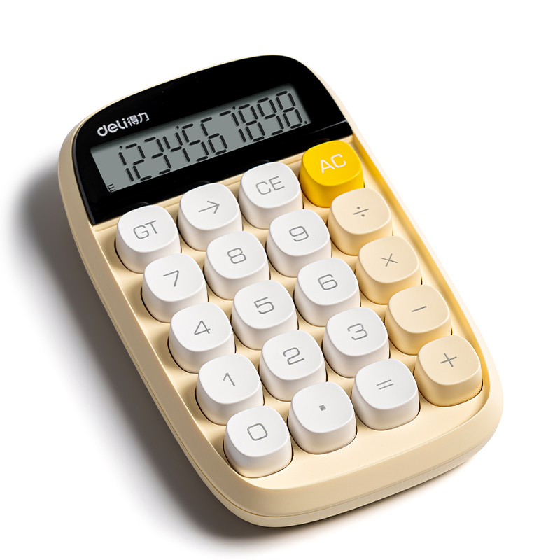 Deli Electronic Calculator Simple Portable Desktop Calculator 12 Digit