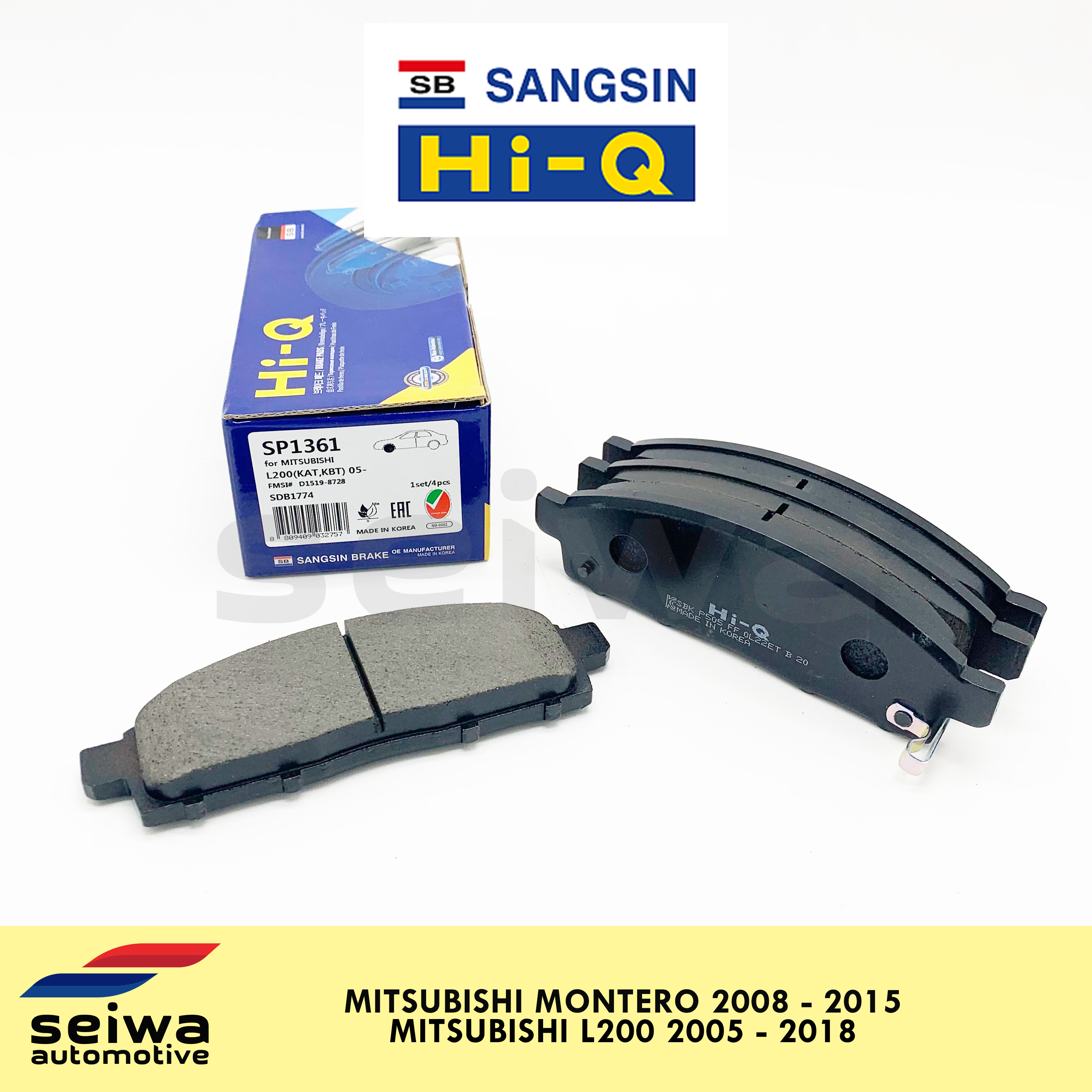 [2008 2015] Mitsubishi Montero Brake Pads Front [2005 2018