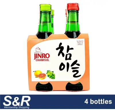 Jinro Chamisul Flavored Soju Assorted 4 bottles