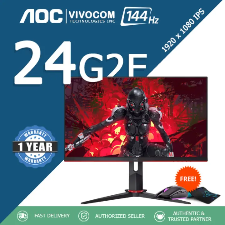 Aoc 24g2e 23 8 144hz Free Sync Gaming Monitor With Free Gaming Mouse Pad And Gaming Mouse Lazada Ph
