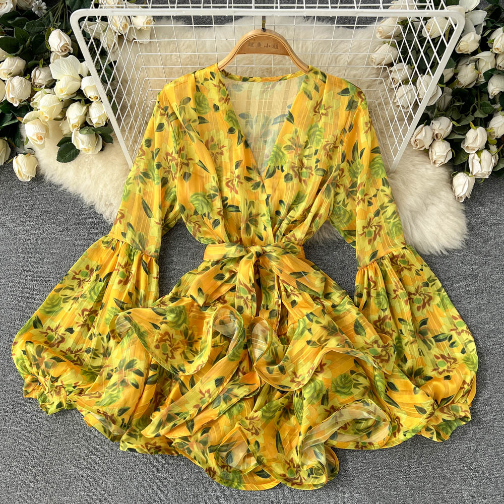 Korean Floral Vintage Dress Lazada PH
