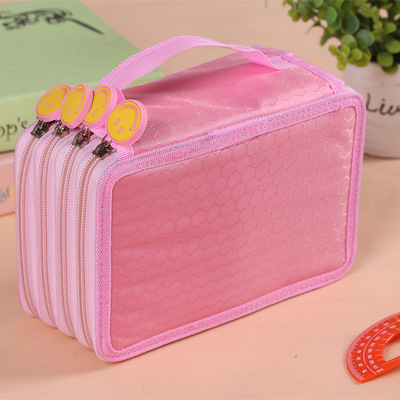 Pencil Case Four Floors Large Capacity Box 72 Holes Stationary for