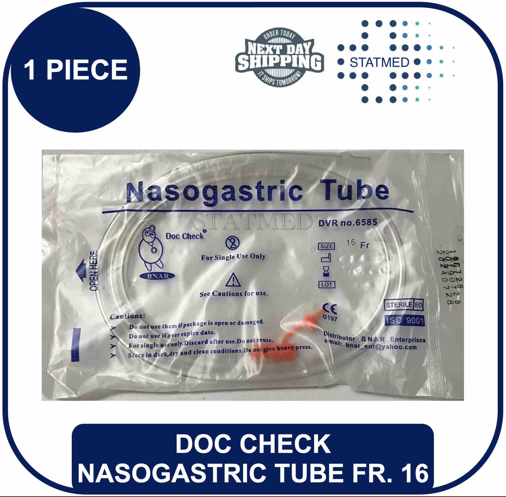 Nasogastric Tube (NGT) DOC CHECK French 16 [1 piece] Lazada PH