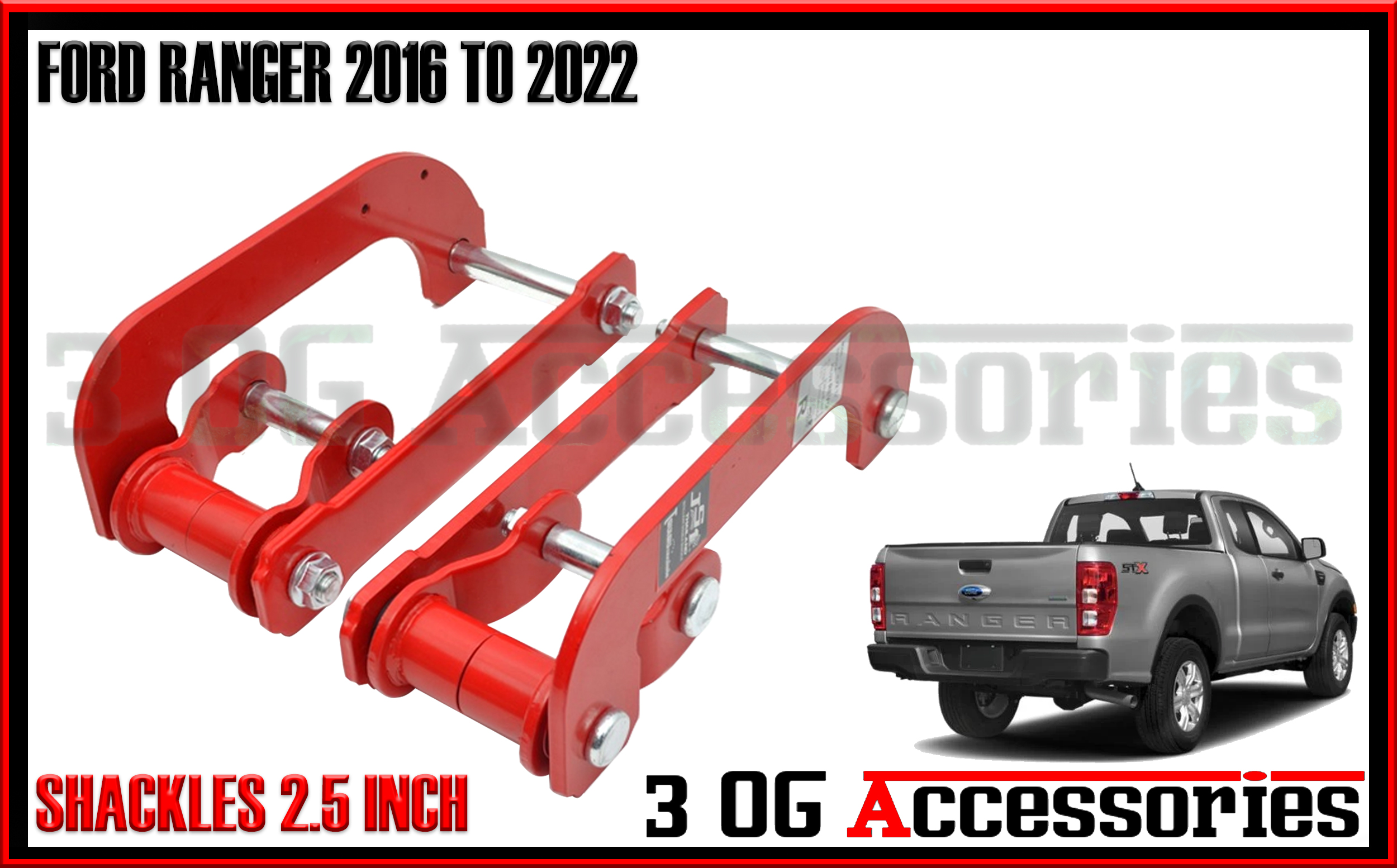 Ford Ranger Rear Shackles ford ranger 2016to 2022 quick lift shackles 2.5 inches made in thailand ...