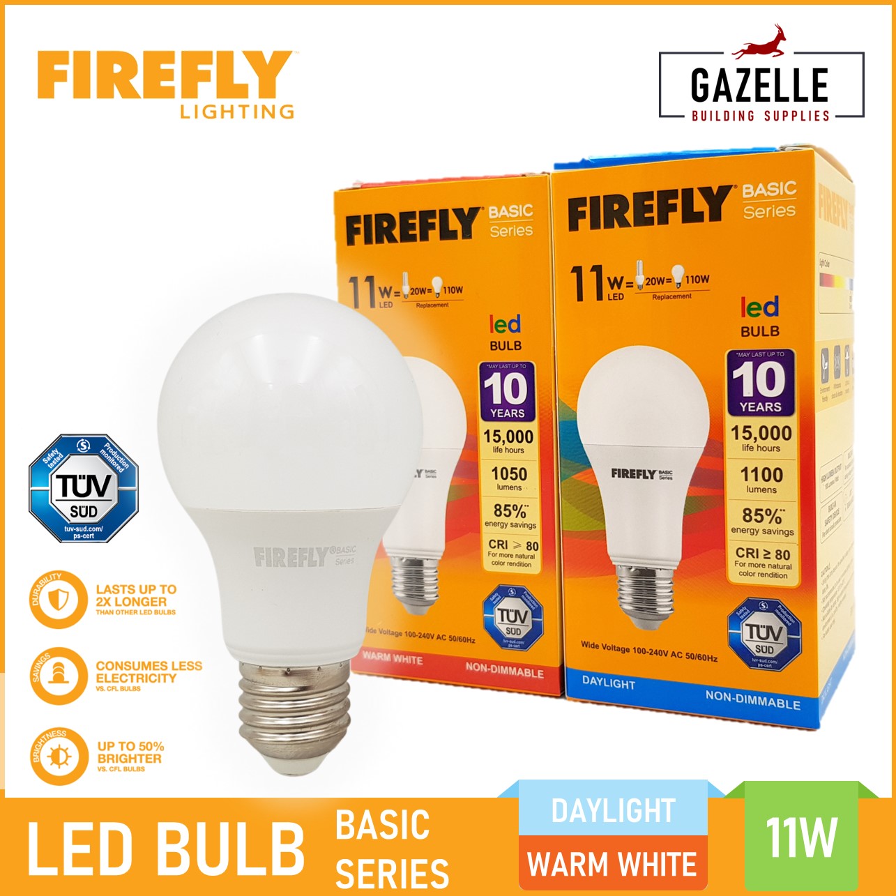 Firefly Basic Series LED Bulb - 5 Watts / 3W / 7W / / 11W / 13W / 15W / 18W / 20W- Daylight / Cool White / Warm White Lazada PH