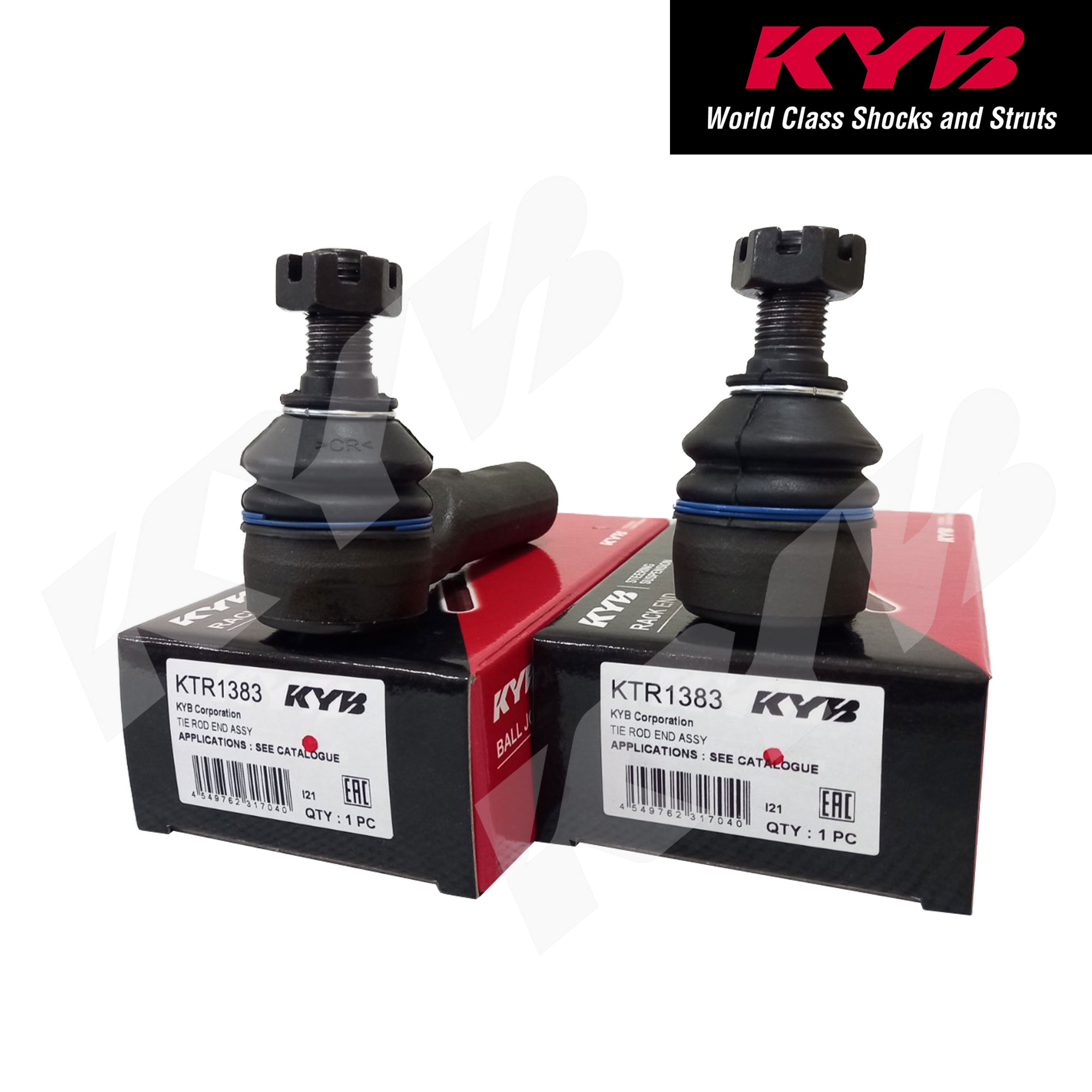 KYB KTR1383 for Toyota Fortuner, Hilux 2016 2021 Set of 2 Tie rod End