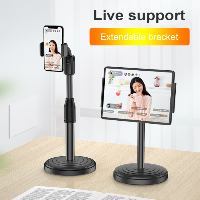 Multi-functional Retractable Mobile Phone Stand For Live Broadcast Desk Table Clip Bracket Table Mount Cell Phone Support Holder