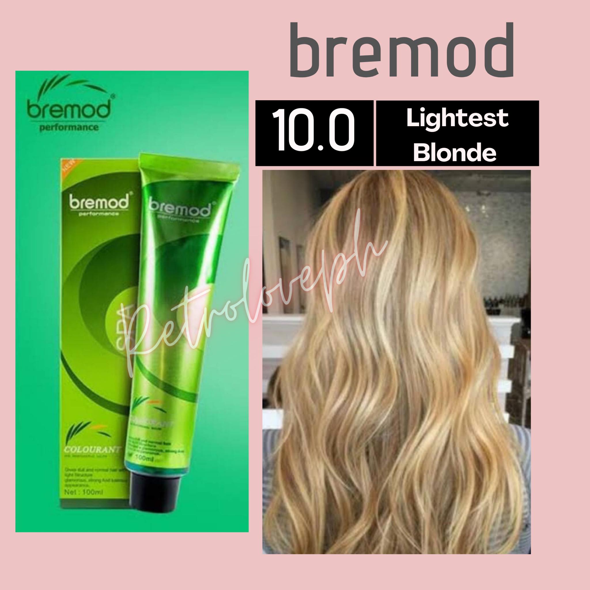 BREMOD Hair Color 100ml SET with Oxidizer(10.0 LIGHTEST BLOND) Lazada PH