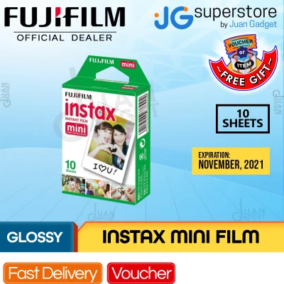 Fujifilm Instax Mini Glossy 10 Sheets Film Expiration November 2021 | JG Superstore by Juan Gadget
