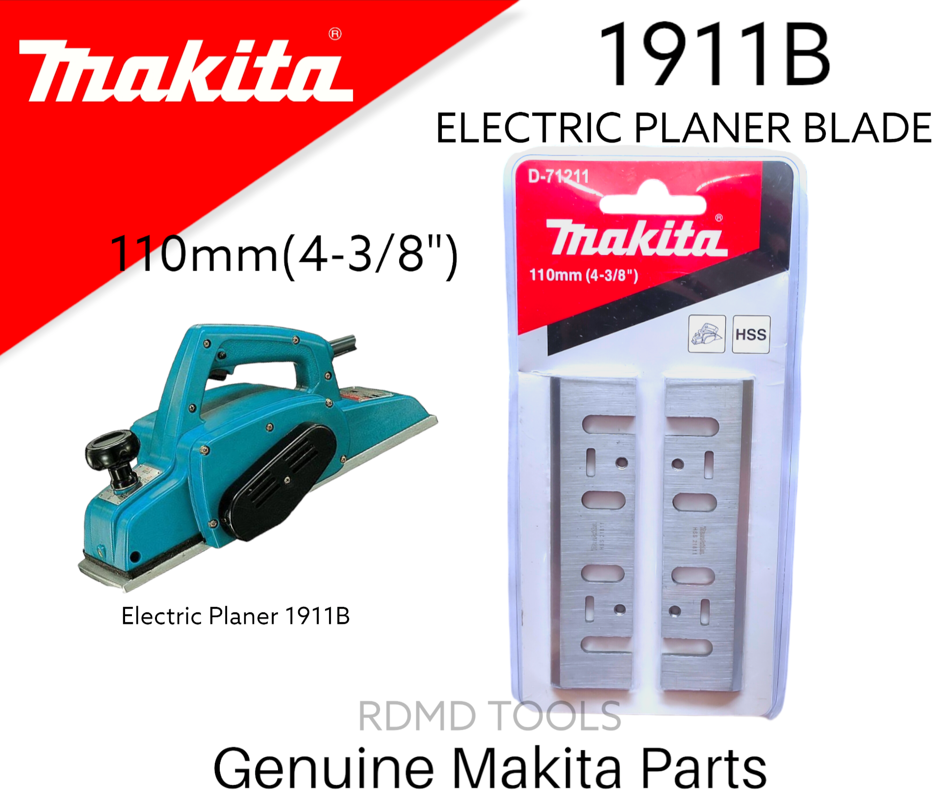 (D71211) HSS Original MAKlTA Electric Planer Blade for 1911B Lazada PH