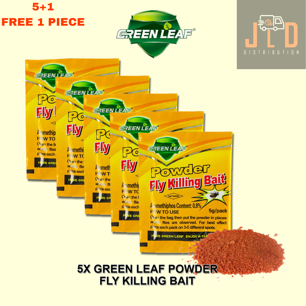 PROMO Original Super Effective Green Leaf Powder Fly Killing Bait (5